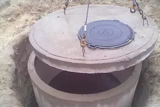 Септик под ключ в Красноярске. Кессон для скважины. Водопровод для