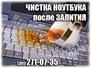 Чистка ноутбука после залития.