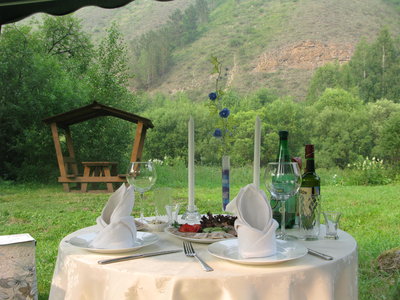 Ужин на крыше.