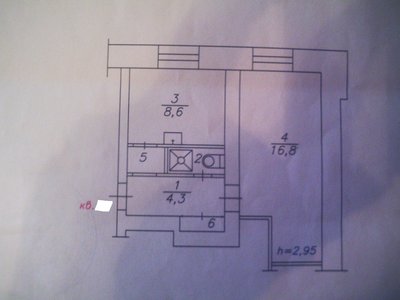 1к, ул. МИРА 107, сталинка, 33 кв. м, 1 этаж
