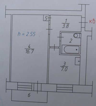 Продается 1-комнатн.квартира,Карла Маркса,175