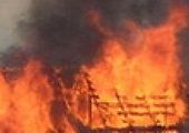 Крупный пожар произошел под Красноярском