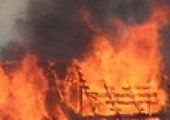 В Новоселовском районе произошел крупный пожар
