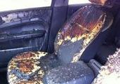 В Красноярске возле детской больницы сгорели автомобили
