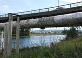 В Минусинске закрывают аварийный коммунальный мост