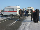 Два автобуса убили пешехода в Назаровском районе