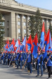 В Красноярске прошла первомайская демонстрация