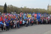 В Красноярске прошла первомайская демонстрация