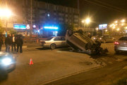 На улице Матросова произошло ДТП с переворотом автомобиля