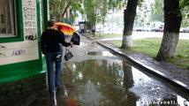В Красноярск пришли дожди и грозы