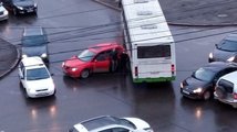 Утренние пробки в Красноярске