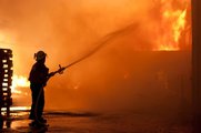 Пожар произошел на правом берегу в Красноярске