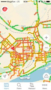 Снег вызвал в Красноярске 9-и бальные пробки