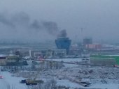 Произошел пожар в одном из автоцентров в Красноярске