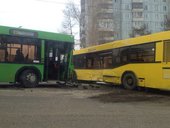 Два пассажирских автобуса попали в ДТП в Красноярске