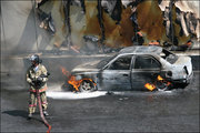 В Красноярске снова сожгли автомобиль