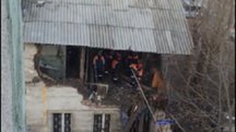 Последствия взрыва газа в жилом доме на улице Калинина