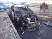 Прошлой ночью неизвестные сожгли автомобиль Мерседес