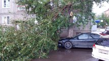 Штормовой ветер нанес ущерб жителям Красноярска
