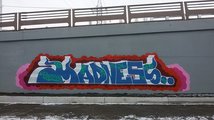 Новый мост в Красноярске обзавелся первым граффити